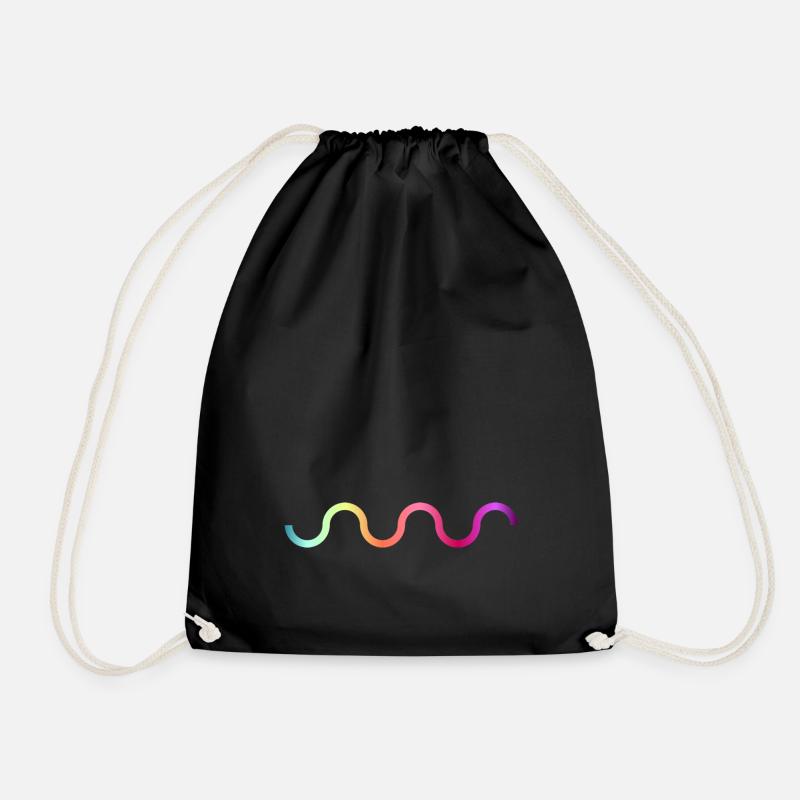coloured wave - Turnbeutel - Schwarz