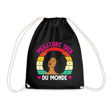 Meilleure tata monde vintage femme noire - Sac de sport léger - noir - Devant