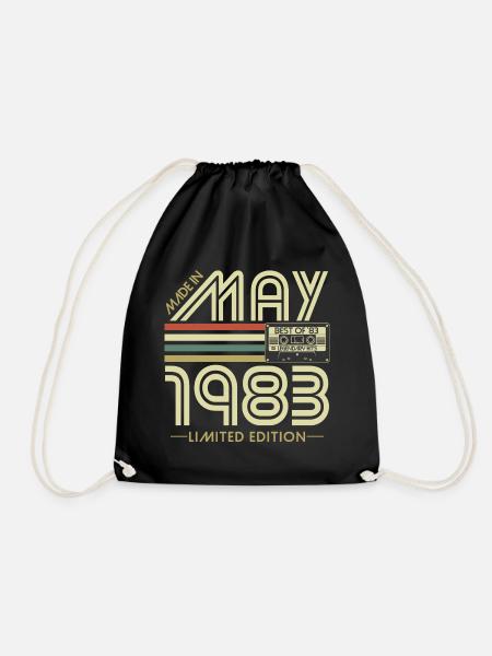 Mai 1983 Jahrgang Geburtstag Retro Geschenk - Turnbeutel - Schwarz