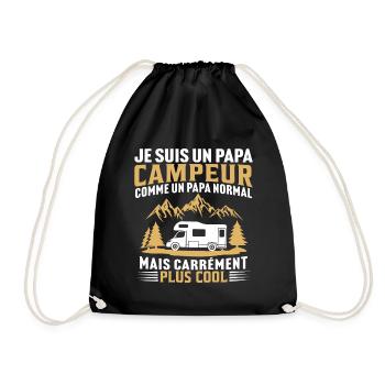 je suis un papa campeur t-shirt camping-car - Sac de sport léger - noir - Devant