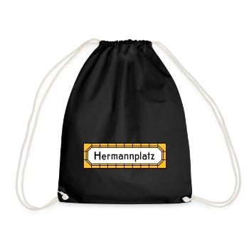 Hermannplatz NEUKÖLLN - Turnbeutel - Schwarz - Vorne