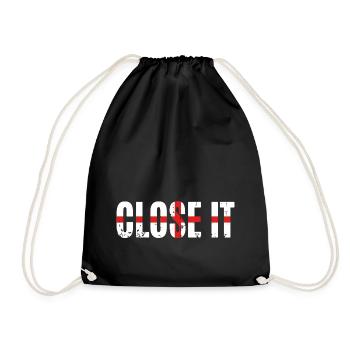 Close it - Drawstring Bag - black - Front