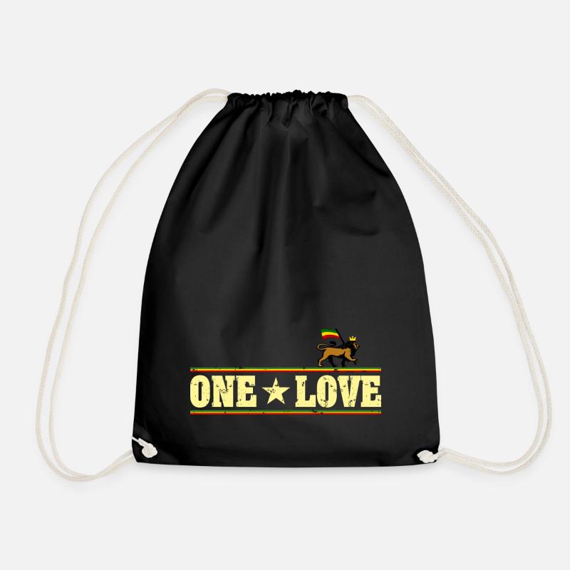 One Love Reggae Lion - Turnbeutel - Schwarz