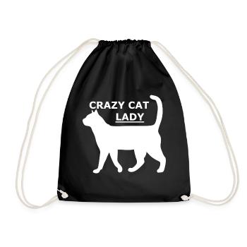 Dame chat fou - Sac de sport léger - noir - Devant