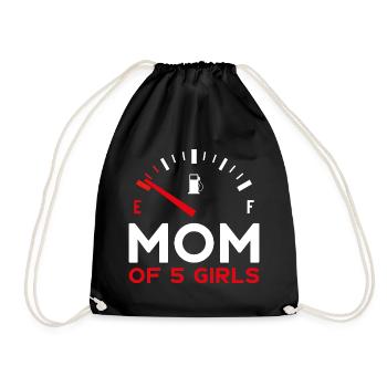 MAMAN DE 5 FILLES FÊTE DES MÈRES - Sac de sport léger - noir - Devant