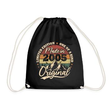 Original 2005 Vintage Rétro Cadeau D'anniversaire - Sac de sport léger - noir - Devant