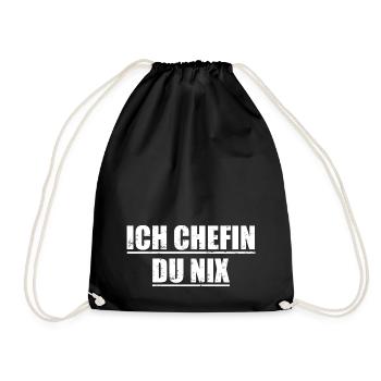 Chefin - Turnbeutel - Schwarz - Vorne