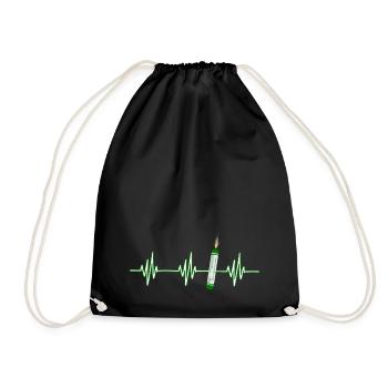 Heartbeat Pyro Cracker - Drawstring Bag - black - Front