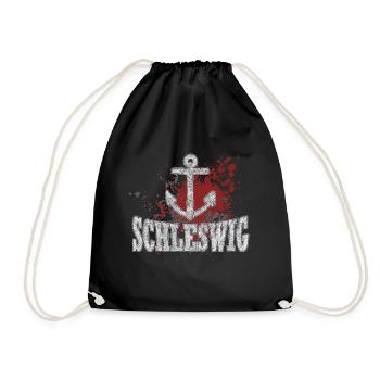 Schleswig Anker - Turnbeutel - Schwarz - Vorne