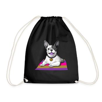 French Bulldog French Bully Gift - Sac de sport léger - noir - Devant
