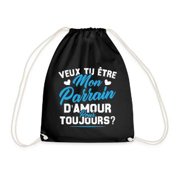 Veux Tu Être Mon Parrain D amour pour toujours - Sac de sport léger - noir - Devant