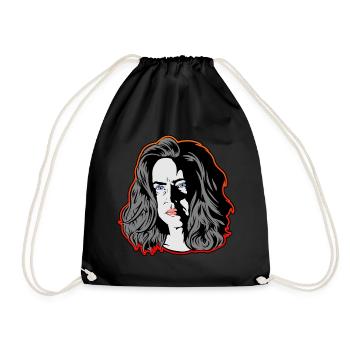 Une femme comme dans un film noir orange - Sac de sport léger - noir - Devant