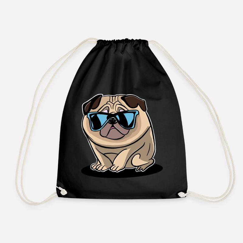 Mops - Turnbeutel - Schwarz