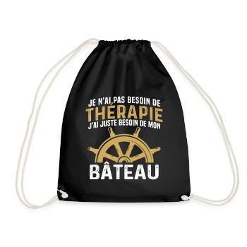 j'ai juste besoin de mon bâteau - Sac de sport léger - noir - Devant