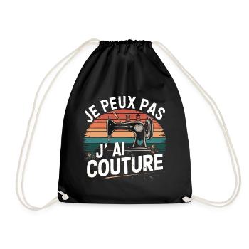 La Couture, Ma Passion - Look Vintage Authentique - Sac de sport léger - noir - Devant