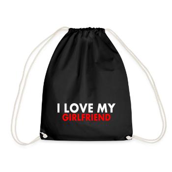 I love my girlfriend - Sac de sport léger - noir - Devant