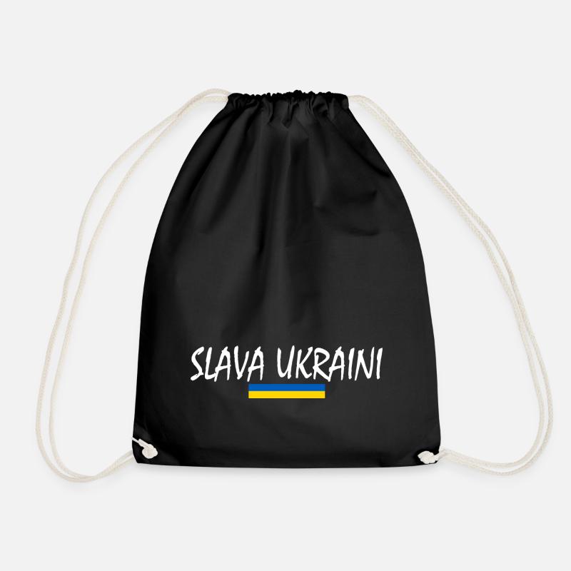 Slava ukraini - Turnbeutel - Schwarz