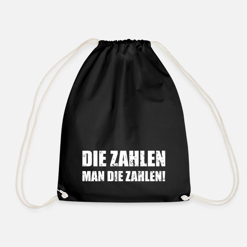 Die Zahlen - Turnbeutel - Schwarz