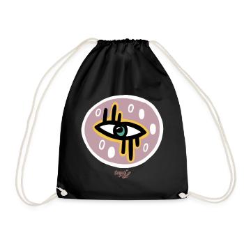 EyeDoodle Violet Clair - Sac de sport léger - noir - Devant