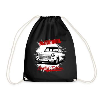  Trabi GDR Car - Drawstring Bag - black - Front