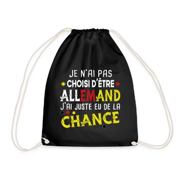 Allemand Allemagne Europe Cadeau Pays Humour Homme - Sac de sport léger - noir - Devant