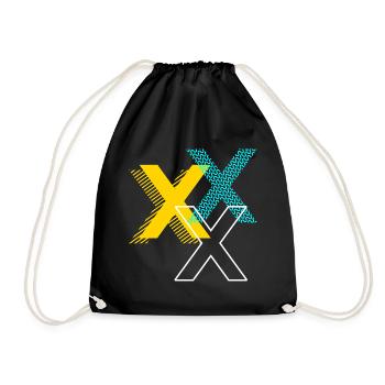Lettre X - Sac de sport léger - noir - Devant