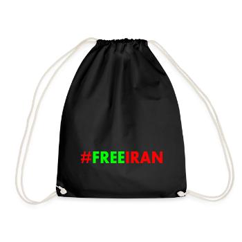 Free iran - Turnbeutel - Schwarz - Vorne