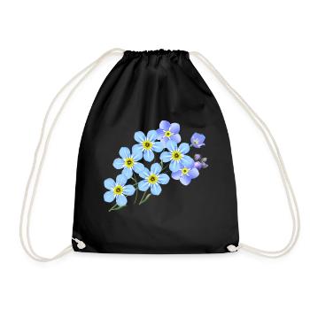 flowers flowers garden garden plants plants - Drawstring Bag - black - Front
