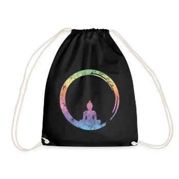 Enso Zen, Buddha, Meditation, Buddhismus, Yoga - Turnbeutel - Schwarz - Vorne