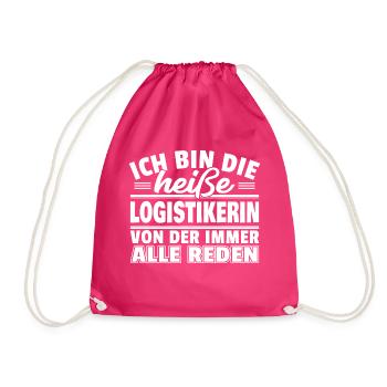 Heiße Logistikerin - Turnbeutel - Fuchsia - Vorne