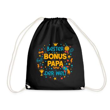 Bonus Papa - Turnbeutel - Schwarz - Vorne