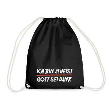 Atheist - Turnbeutel - Schwarz - Vorne