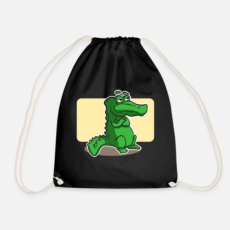 süsses Krokodil - Turnbeutel - Schwarz