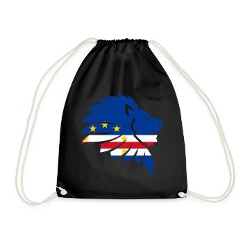 Kap Verde Flagge Afrika Löwe Cabo Verde Geschenk - Turnbeutel - Schwarz - Vorne