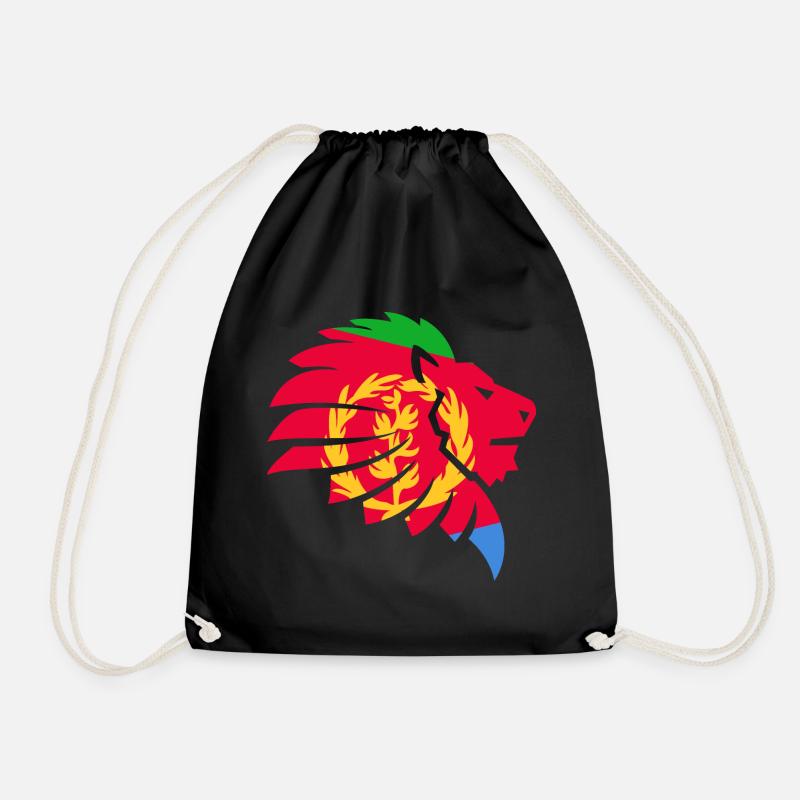 Eritrea Flagge إرتريا Afrika Löwe Geschenk - Turnbeutel - Schwarz