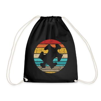 puzzle - Drawstring Bag - black - Front