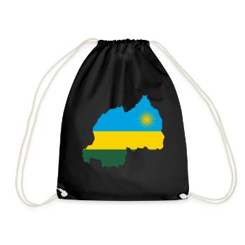 Rwanda flag - Turnbeutel - Schwarz - Vorne