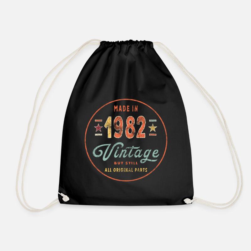 Made in 1982 - Drawstring Bag - black