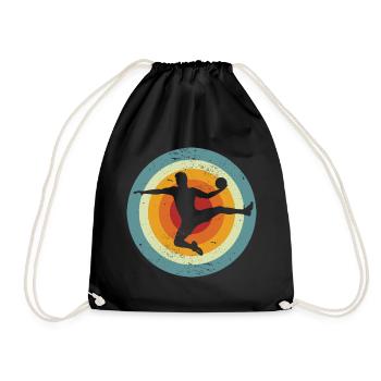 Handball, handball player, handball player Silhouette - Drawstring Bag - black - Front