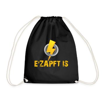 Elektrisierende Blitz-Design für Kleidung - Turnbeutel - Schwarz - Vorne