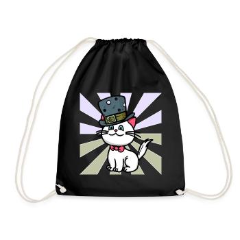 Joyeux anniversaire Félicitations Cat Cats Child - Sac de sport léger - noir - Devant