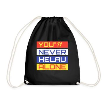 You Never Helau Alone - Turnbeutel - Schwarz - Vorne