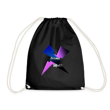 EXTREME LIFE - Drawstring Bag - black - Front