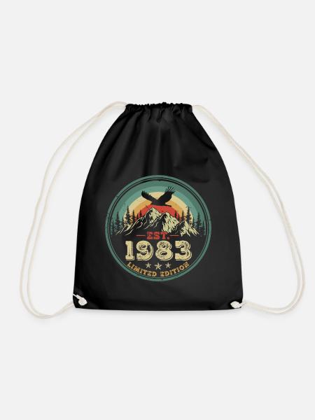 1983 Jahrgang Vintage Retro Geburtstag Geschenk - Turnbeutel - Schwarz