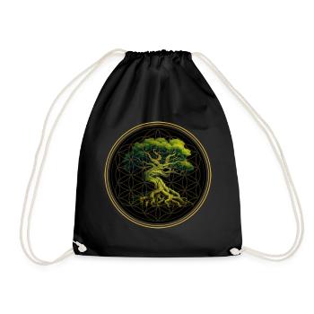 World Tree Yggdrasil World Ash Logo - Drawstring Bag - black - Front