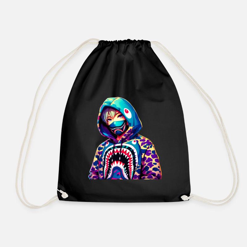 Bape Hai - Turnbeutel - Schwarz