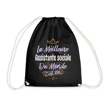La meilleure assistante-sociale du monde - Sac de sport léger - noir - Devant