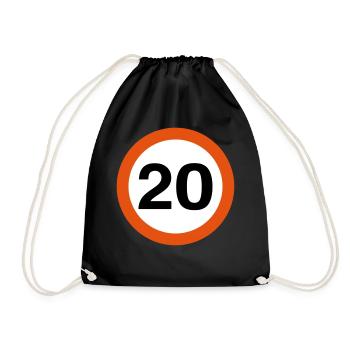 20mph Speed Limit - Drawstring Bag - black - Front