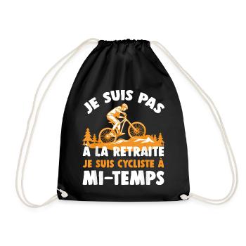 Je Suis Pas À La Retraite Je Suis Cycliste - Sac de sport léger - noir - Devant