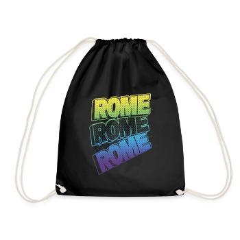 Rome Rome Italie City Font Skyline Accueil - Sac de sport léger - noir - Devant